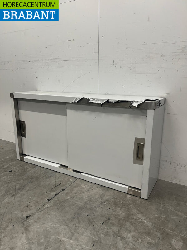 Vogue DL450 Edelstahl Hängeschrank 2 Schiebetüren 120 cm Catering – Bild 2
