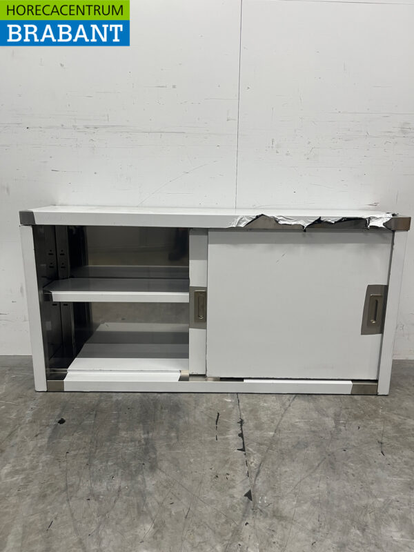 Vogue DL450 Edelstahl Hängeschrank 2 Schiebetüren 120 cm Catering – Bild 4