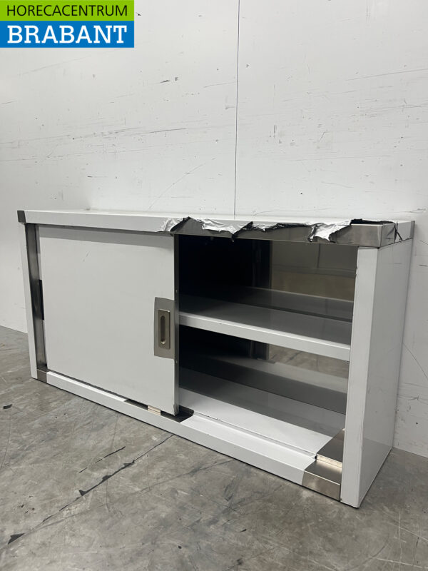 Vogue DL450 Edelstahl Hängeschrank 2 Schiebetüren 120 cm Catering – Bild 5