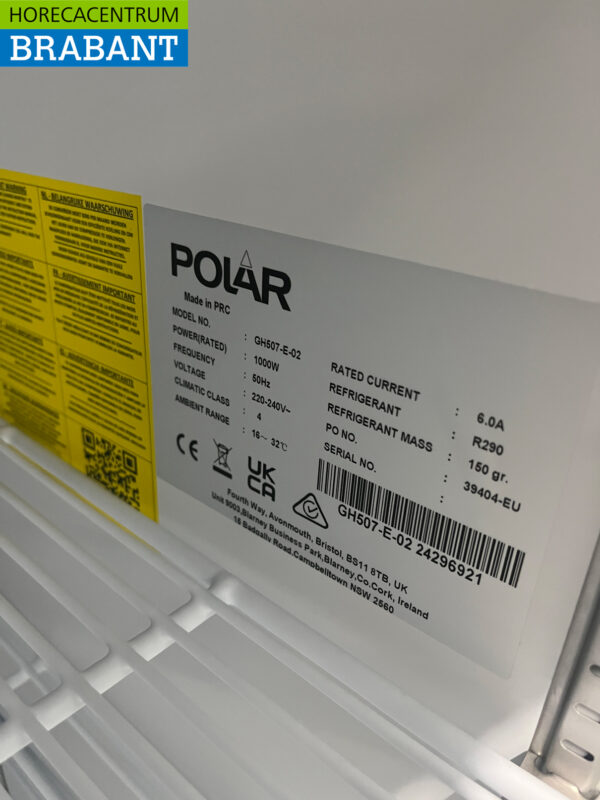 Polar GH507 Doppeltürige Glastür-Gefriertruhe Gefrierschrank 920 Liter 230V Horeca – Bild 6