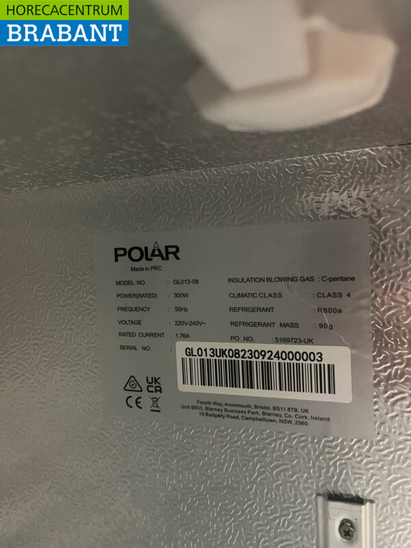 Polar GL013 Backbar Bar Kühler 3 Türen 135 cm 230V Horeca – Bild 6
