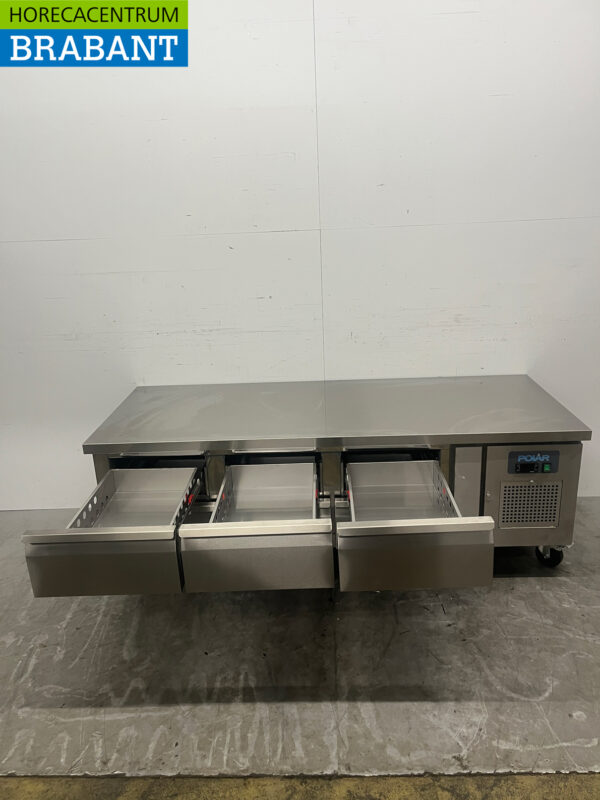 Edelstahl Polar DA465 Gekühlte Werkbank 6 Schubladen 179,5 cm 230V Horeca – Bild 5