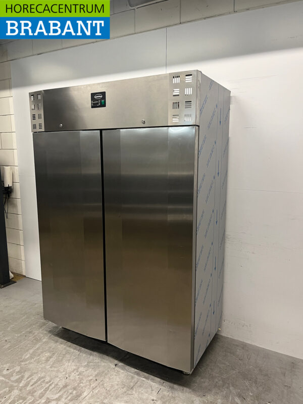 Edelstahl Combisteel Doppeltüriger Gefrierschrank 1200 Liter 230V Horeca – Bild 2
