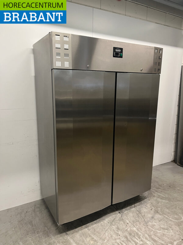 Edelstahl Combisteel Doppeltüriger Gefrierschrank 1200 Liter 230V Horeca – Bild 3