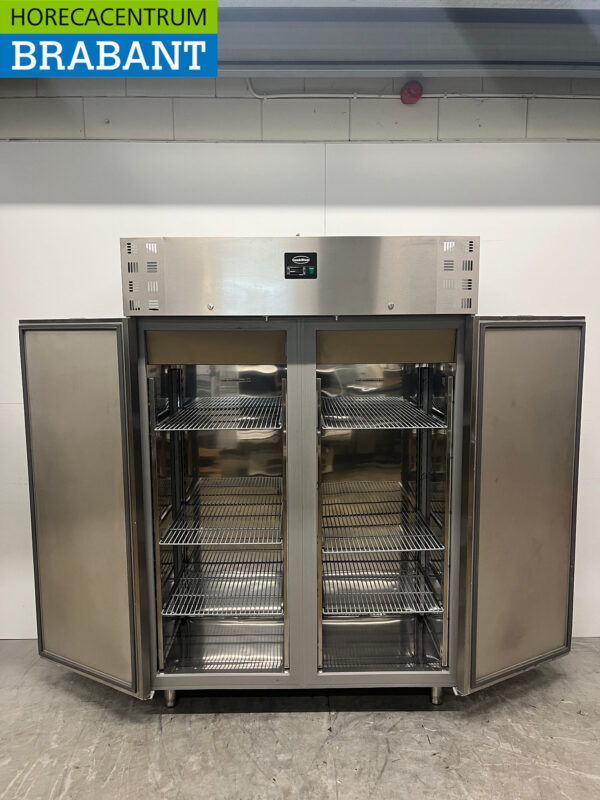 Edelstahl Combisteel Doppeltüriger Gefrierschrank 1200 Liter 230V Horeca – Bild 4