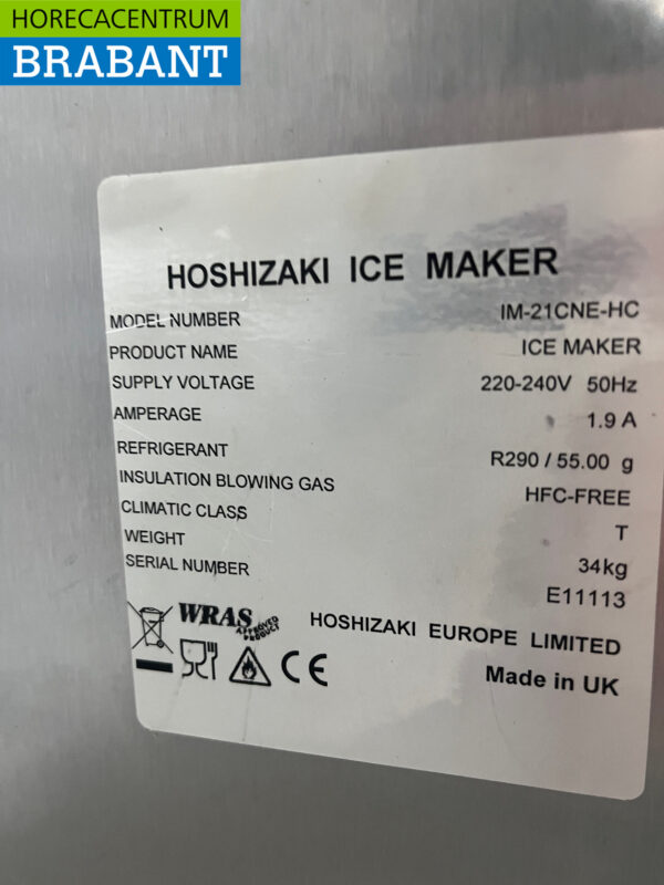 Edelstahl Hoshizaki Eiswürfelmaschine 25 kg pro Tag 230V Horeca – Bild 6