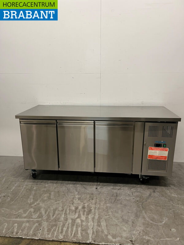 Polar G597 Edelstahl-Kühlwerkbank 3 Türen 179,5 cm 230V Horeca