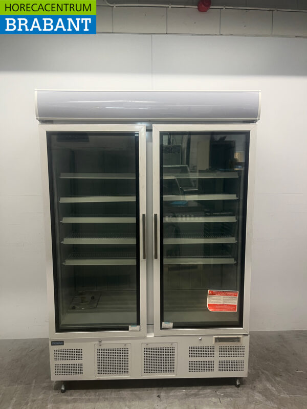 Polar GH507 Doppeltürige Glastür-Gefriertruhe Gefrierschrank 920 Liter 230V Horeca