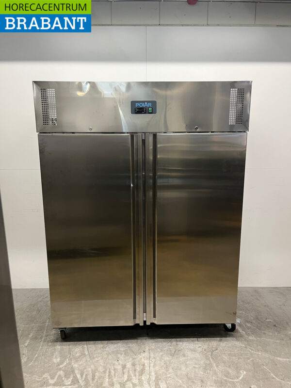 Edelstahl Polar U635 Doppeltüriger 2-türiger Gefrierschrank Gefrierschrank 1300 Liter 230V Horeca