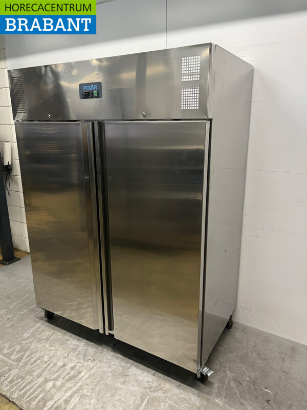 Edelstahl Polar U635 Doppeltüriger 2-türiger Gefrierschrank Gefrierschrank 1300 Liter 230V Horeca – Bild 2
