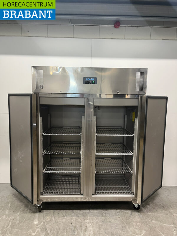 Edelstahl Polar U635 Doppeltüriger 2-türiger Gefrierschrank Gefrierschrank 1300 Liter 230V Horeca – Bild 4