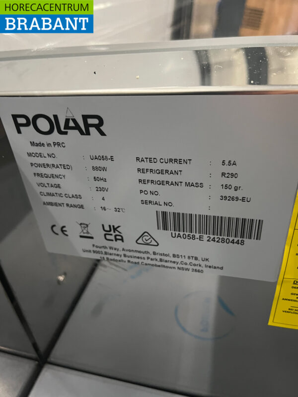 Polar UA058 Schaufel Eiscreme Vitrine 6 Schalen 230V Horeca – Bild 8