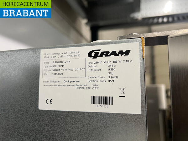 Edelstahl Gram Gefrierschrank 583 Liter 230V Horeca – Bild 5