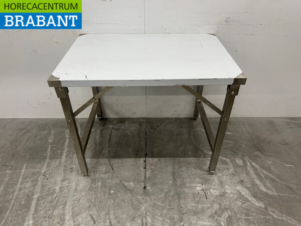 Zusammenklappbarer Arbeitstisch aus Edelstahl 100 x 70 x 80 cm Catering