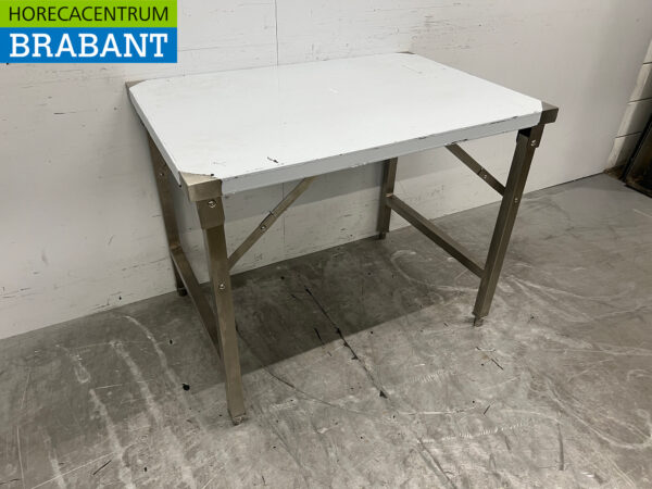 Zusammenklappbarer Arbeitstisch aus Edelstahl 100 x 70 x 80 cm Catering – Bild 3