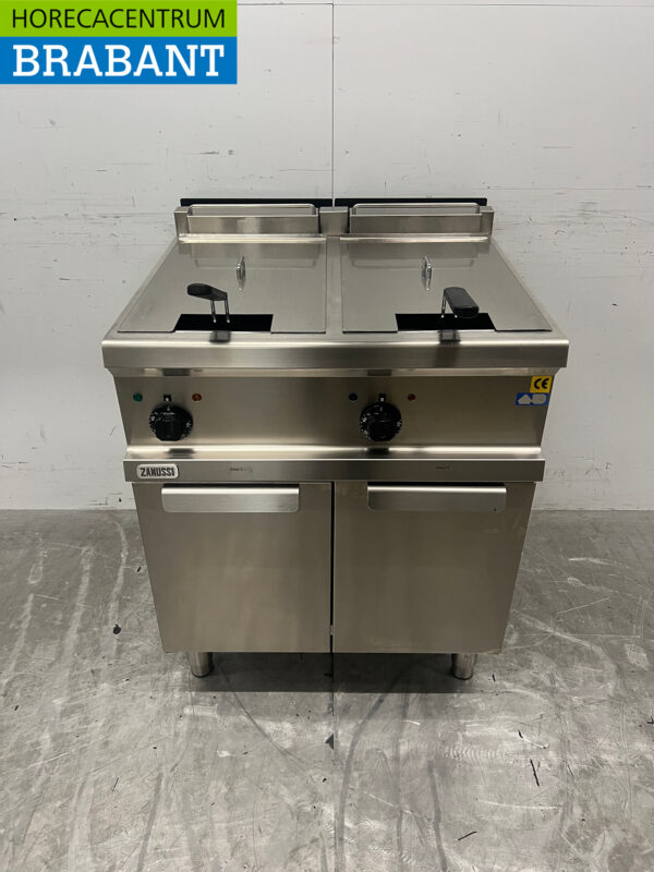 Zanussi Doppel-Fritteuse aus Edelstahl 2 x 12 Liter 400V Catering