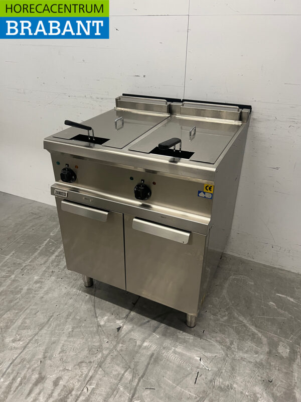 Zanussi Doppel-Fritteuse aus Edelstahl 2 x 12 Liter 400V Catering – Bild 2