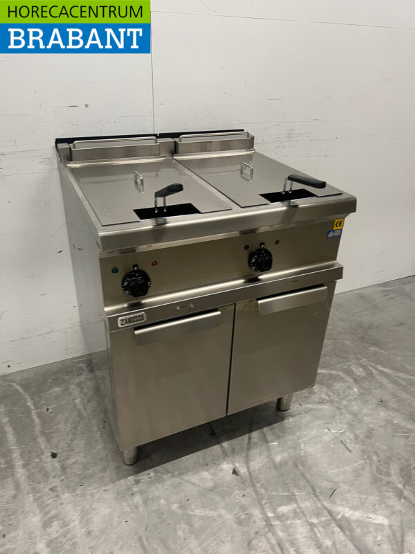 Zanussi Doppel-Fritteuse aus Edelstahl 2 x 12 Liter 400V Catering – Bild 3
