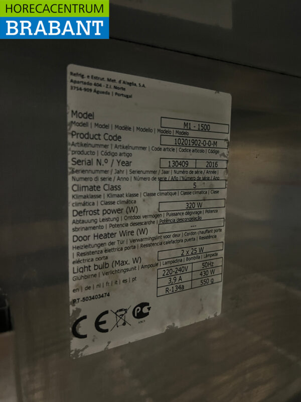Rubbens Doppeltüriger Kühlschrank aus Edelstahl 1200 Liter 230V Horeca – Bild 5