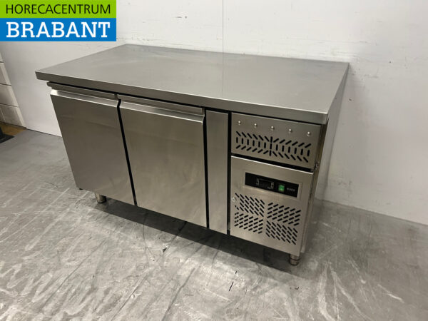 Maxxfrost gekühlte Werkbank aus Edelstahl 2 Türen 138 cm 230V Horeca – Bild 2