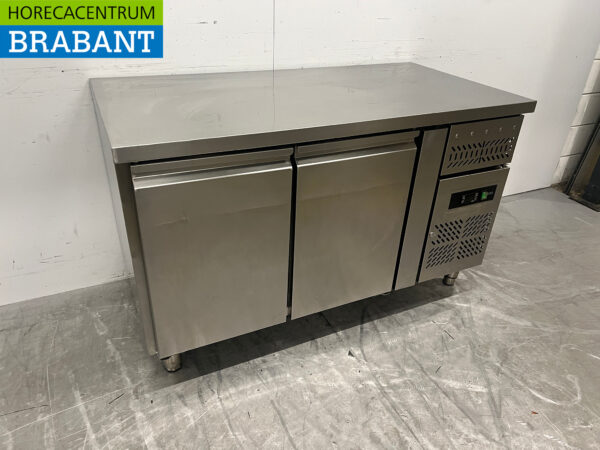 Maxxfrost gekühlte Werkbank aus Edelstahl 2 Türen 138 cm 230V Horeca – Bild 3