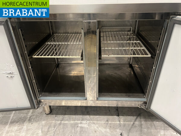 Maxxfrost gekühlte Werkbank aus Edelstahl 2 Türen 138 cm 230V Horeca – Bild 4
