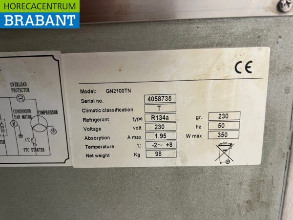 Maxxfrost gekühlte Werkbank aus Edelstahl 2 Türen 138 cm 230V Horeca – Bild 5
