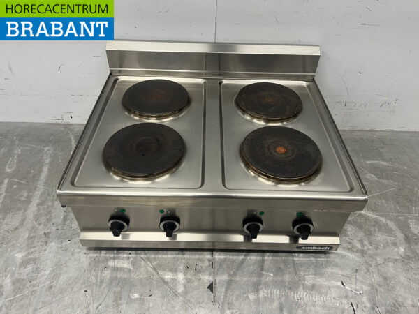 Ambach 4-Flammen-Elektroherd aus Edelstahl 400V Catering