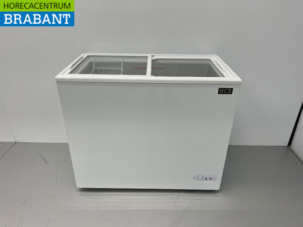 HCB Gefrierschrank Ladengefrierschrank mit Glasschiebedeckel 197 Liter 230V Horeca