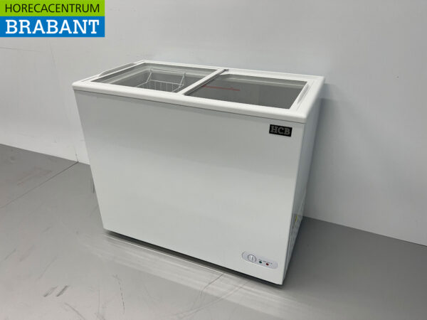 HCB Gefrierschrank Ladengefrierschrank mit Glasschiebedeckel 197 Liter 230V Horeca – Bild 2