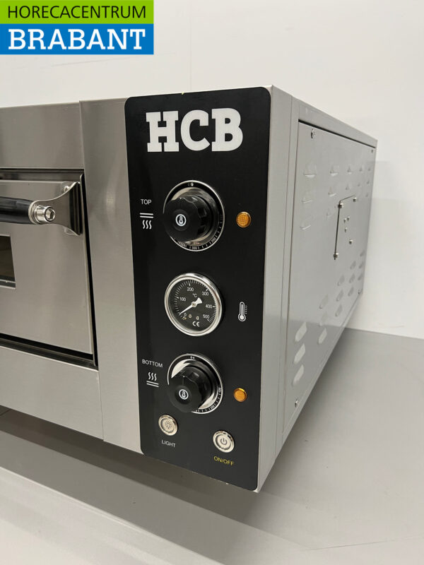 HCB Edelstahl-Pizzaofen 4 Pizzen 34 cm Durchmesser 400V Horeca – Bild 4