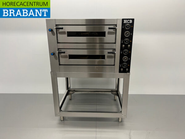 HCB Edelstahl-Pizzaofen 2 x 4 Pizzen 34 cm Durchmesser 400V Horeca – Bild 7