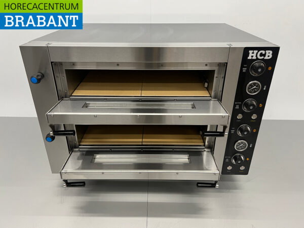 HCB Edelstahl-Pizzaofen 2 x 4 Pizzen 34 cm Durchmesser 400V Horeca – Bild 5