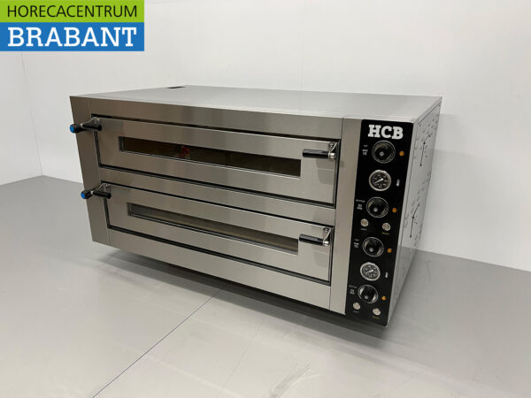 HCB Edelstahl-Pizzaofen 2 x 6 Pizzen 34 cm Durchmesser 400V Horeca – Bild 2