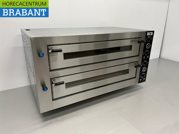 HCB Edelstahl-Pizzaofen 2 x 6 Pizzen 34 cm Durchmesser 400V Horeca – Bild 3