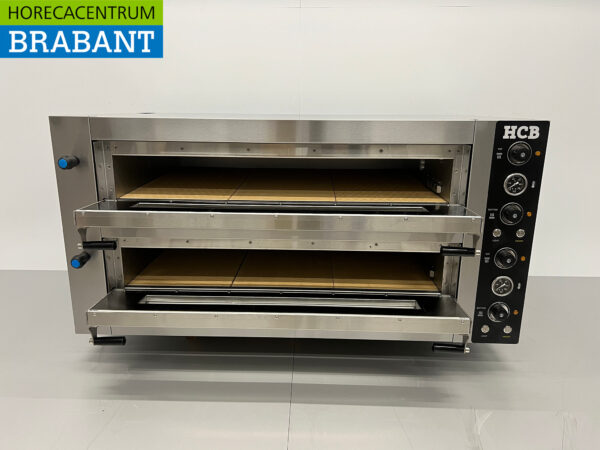 HCB Edelstahl-Pizzaofen 2 x 6 Pizzen 34 cm Durchmesser 400V Horeca – Bild 4