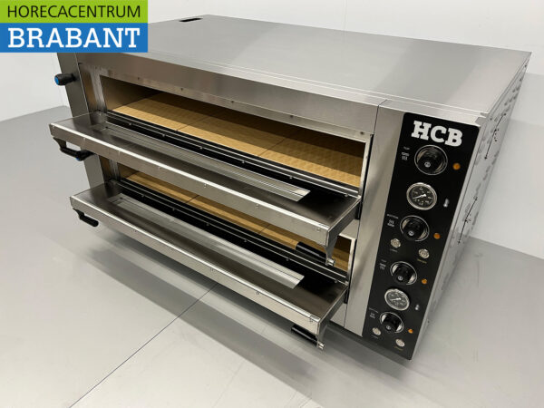 HCB Edelstahl-Pizzaofen 2 x 6 Pizzen 34 cm Durchmesser 400V Horeca – Bild 5