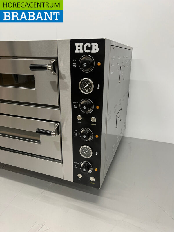 HCB Edelstahl-Pizzaofen 2 x 6 Pizzen 34 cm Durchmesser 400V Horeca – Bild 7