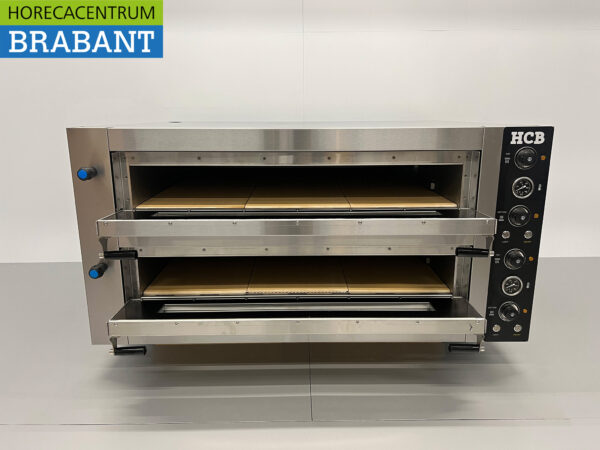 HCB Edelstahl-Pizzaofen 2 x 9 Pizzen 34 cm Durchmesser 400V Horeca – Bild 4
