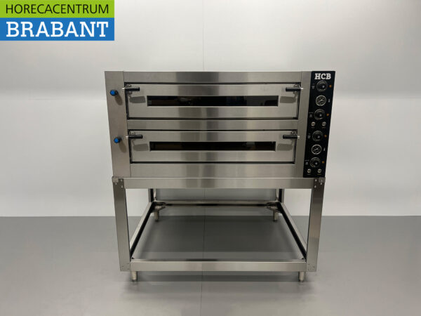 HCB Edelstahl-Pizzaofen 2 x 9 Pizzen 34 cm Durchmesser 400V Horeca – Bild 10