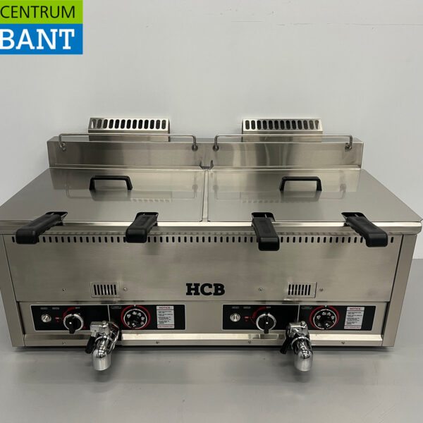 Edelstahl-Doppelfritteuse Frittieren 2 x 30 Liter PROPAAN Gas Catering