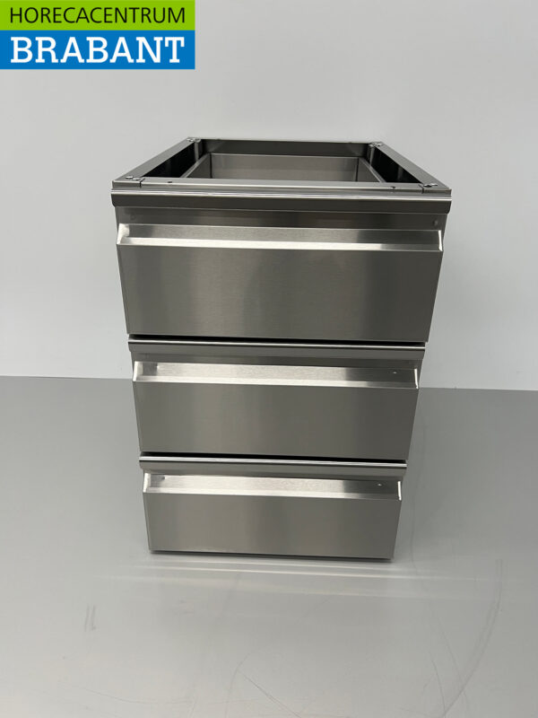 Unterer Schubladenschrank aus Edelstahl 3 Schubladen Premium-line Catering