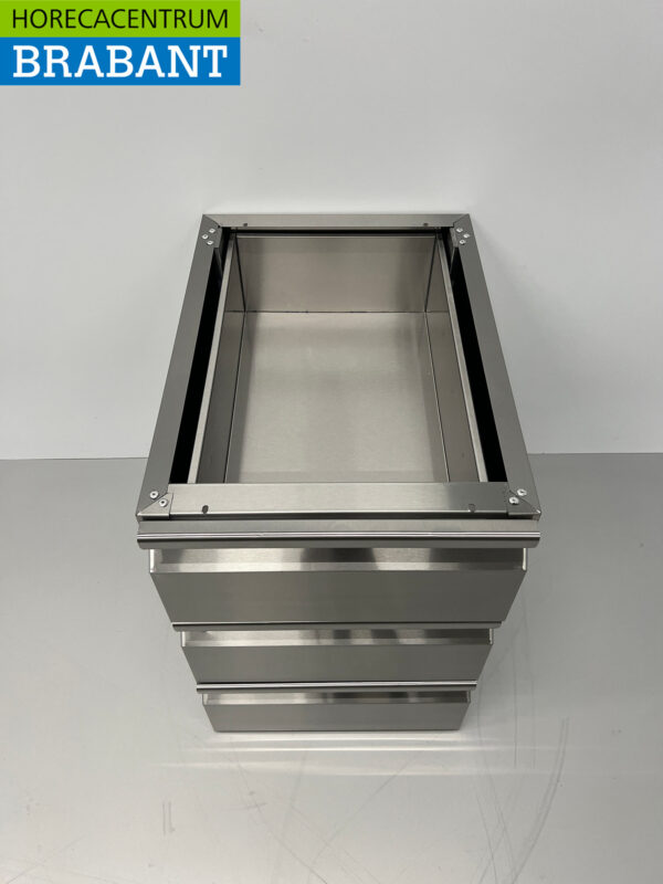 Unterer Schubladenschrank aus Edelstahl 3 Schubladen Premium-line Catering – Bild 4