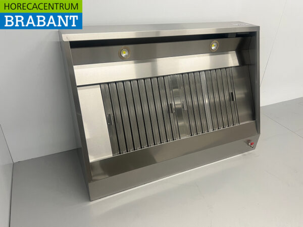 HCB Edelstahl-Dunstabzugshaube Premium-line Motor 1500 Kubikmeter schräges Modell 140 cm 230V Horeca – Bild 3