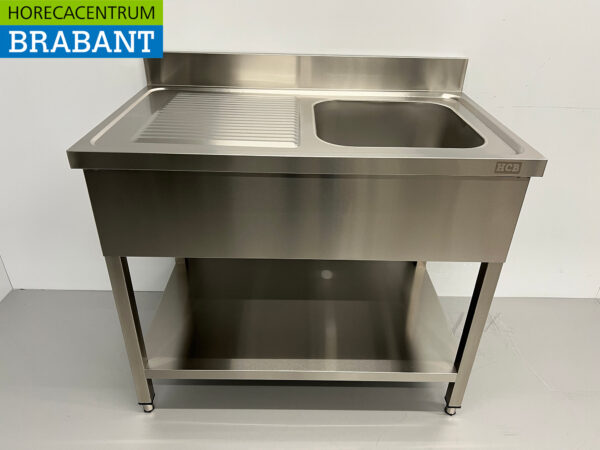 Spülbecken aus Edelstahl 100 x 60 cm Horeca