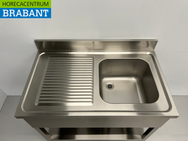 Spülbecken aus Edelstahl 100 x 60 cm Horeca – Bild 4