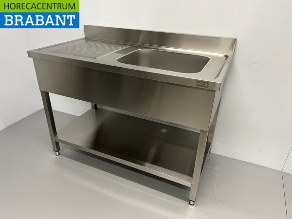 Spülbecken aus Edelstahl 120 x 60 cm Horeca – Bild 2