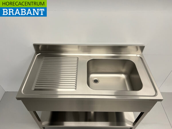 Spülbecken aus Edelstahl 120 x 60 cm Horeca – Bild 4
