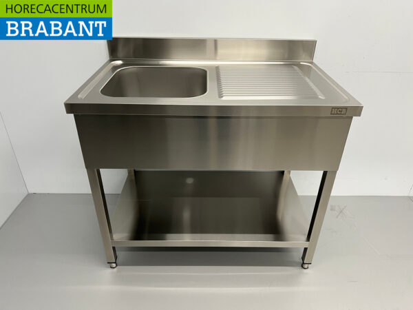 Spülbecken aus Edelstahl 100 x 60 cm Horeca