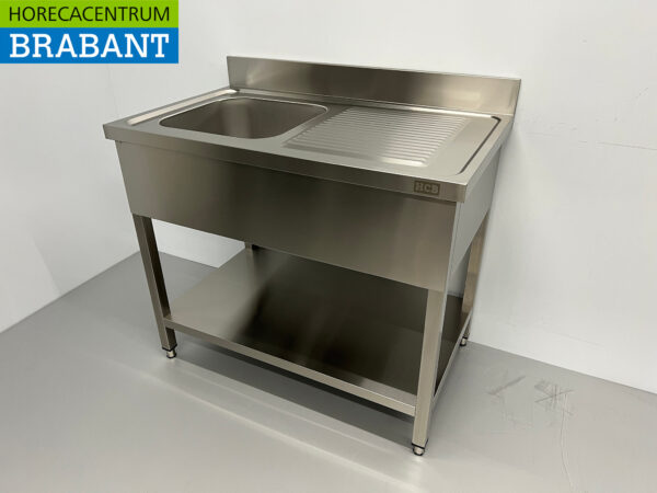 Spülbecken aus Edelstahl 100 x 60 cm Horeca – Bild 2